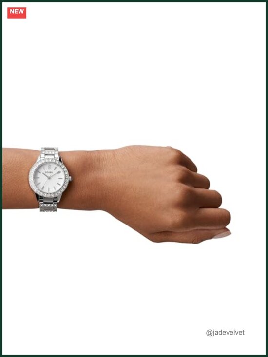Fossil Stainless Steel Quartz Crystal Women\'s Wrist Watch 34mm